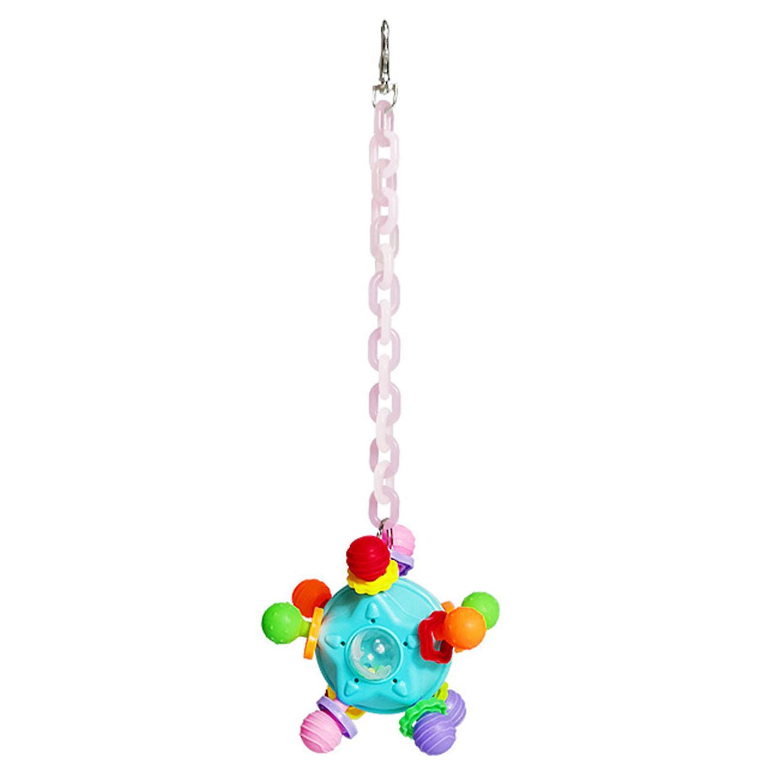 Bird Chewing Toy Nest Accessories Cage Bite Toy for Budgies Parakeets Macaws blue