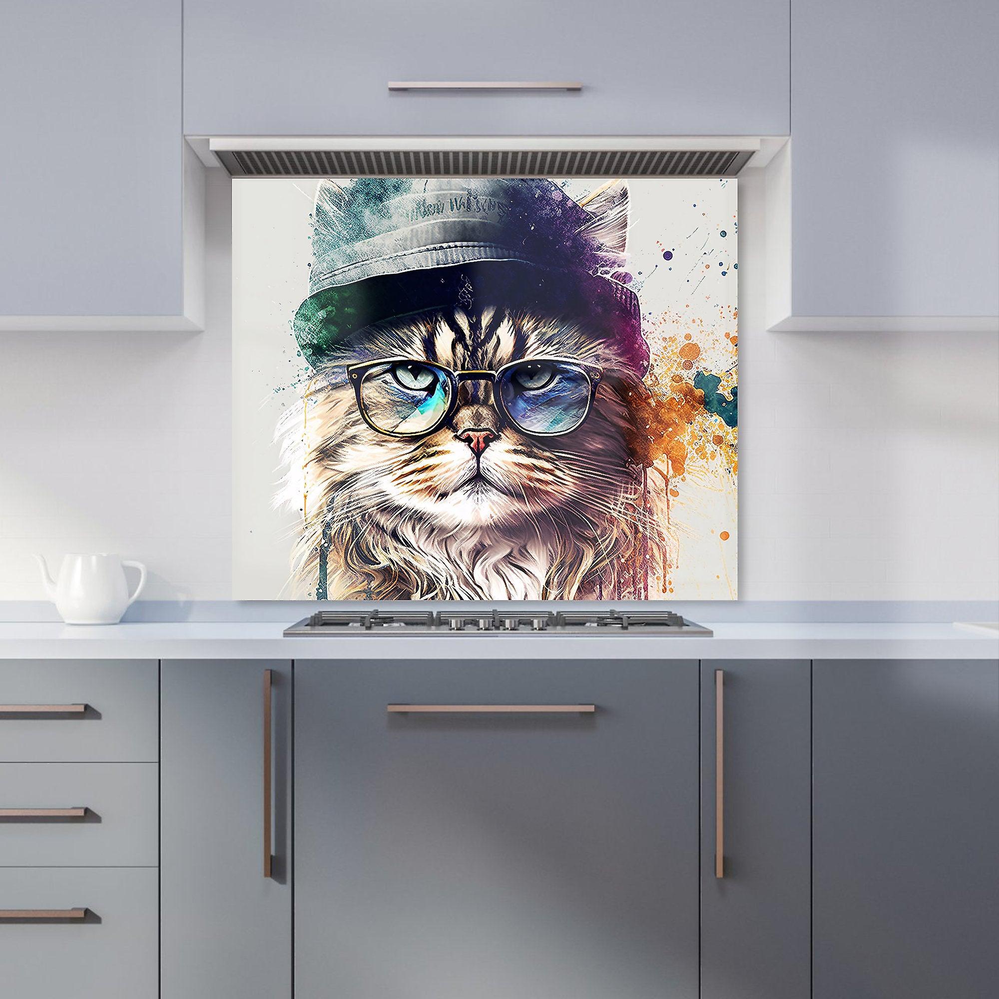 Siberian Cat Face Splashart Kitchen Splashback