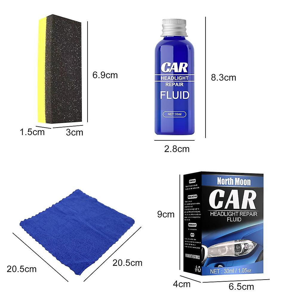30ml תיקון פנסים לרכב נוזל ערכת סוכן תיקון פנסים אוטומטי מנקה פנסים אוטומטי כלי ליטוש נגד שריטות