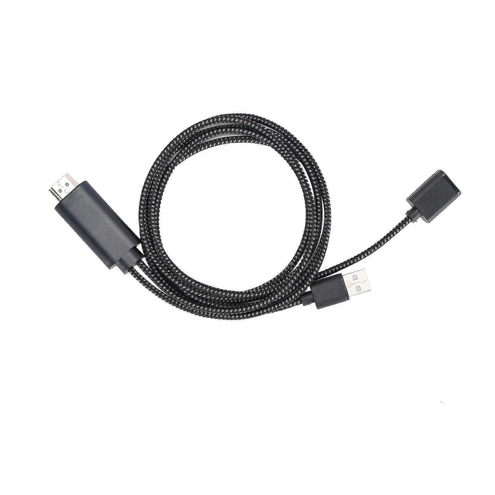 Hd Tv Cable Usb To Hd Multimedia Interface Converter Cable For Android / Ios System Black