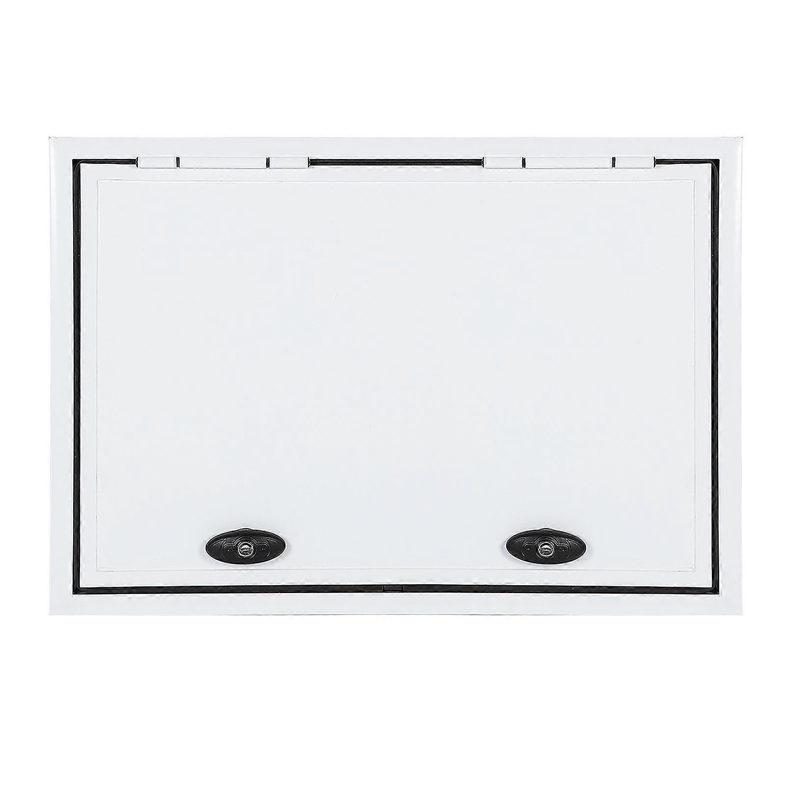 房车储物箱门 28x16 英寸重型方门，带双支撑杆和安全锁，适用于露营拖车房车