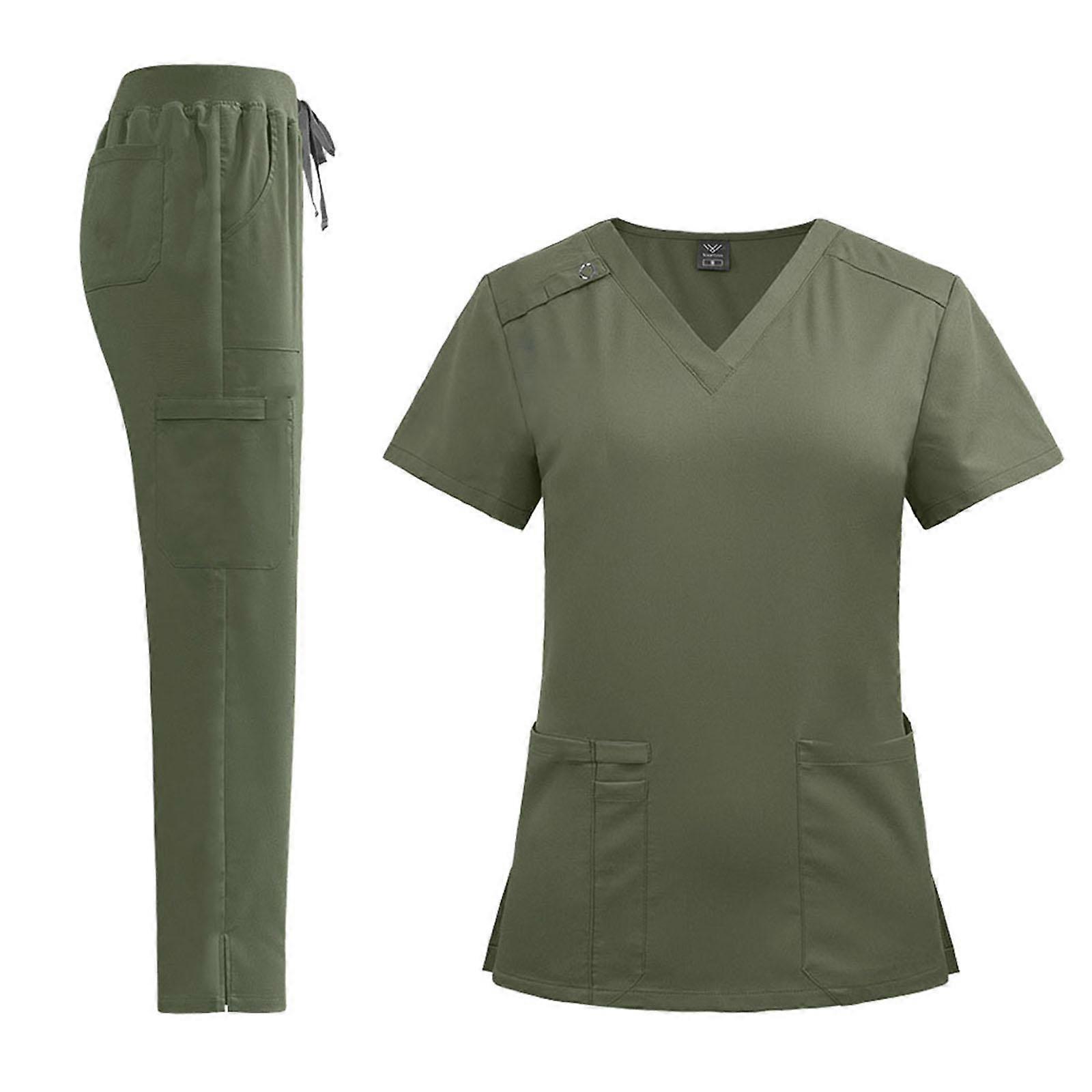 Jednolity zestaw do szorowania Oddychający top i spodnie do masażu lekarzy kobiet i mężczyzn s