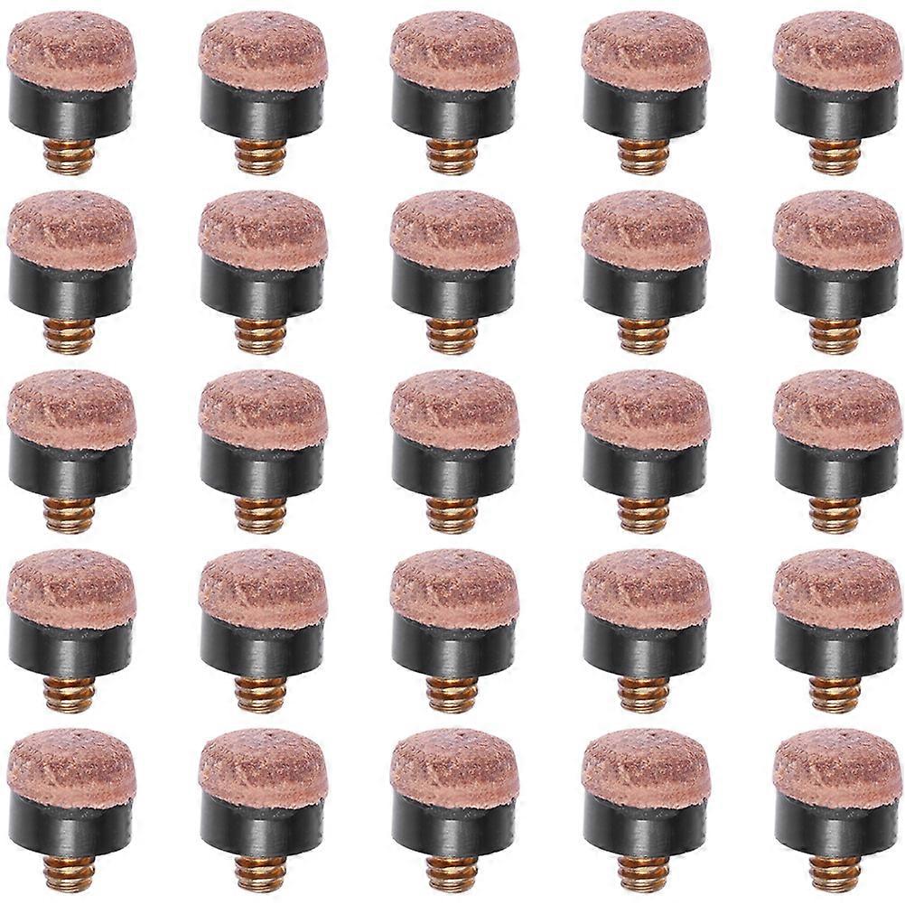 25Pcs Pool Cue Tips Leather Billiard Cue Tips Screw On Pool Cue Tips Replacement Cue Tips