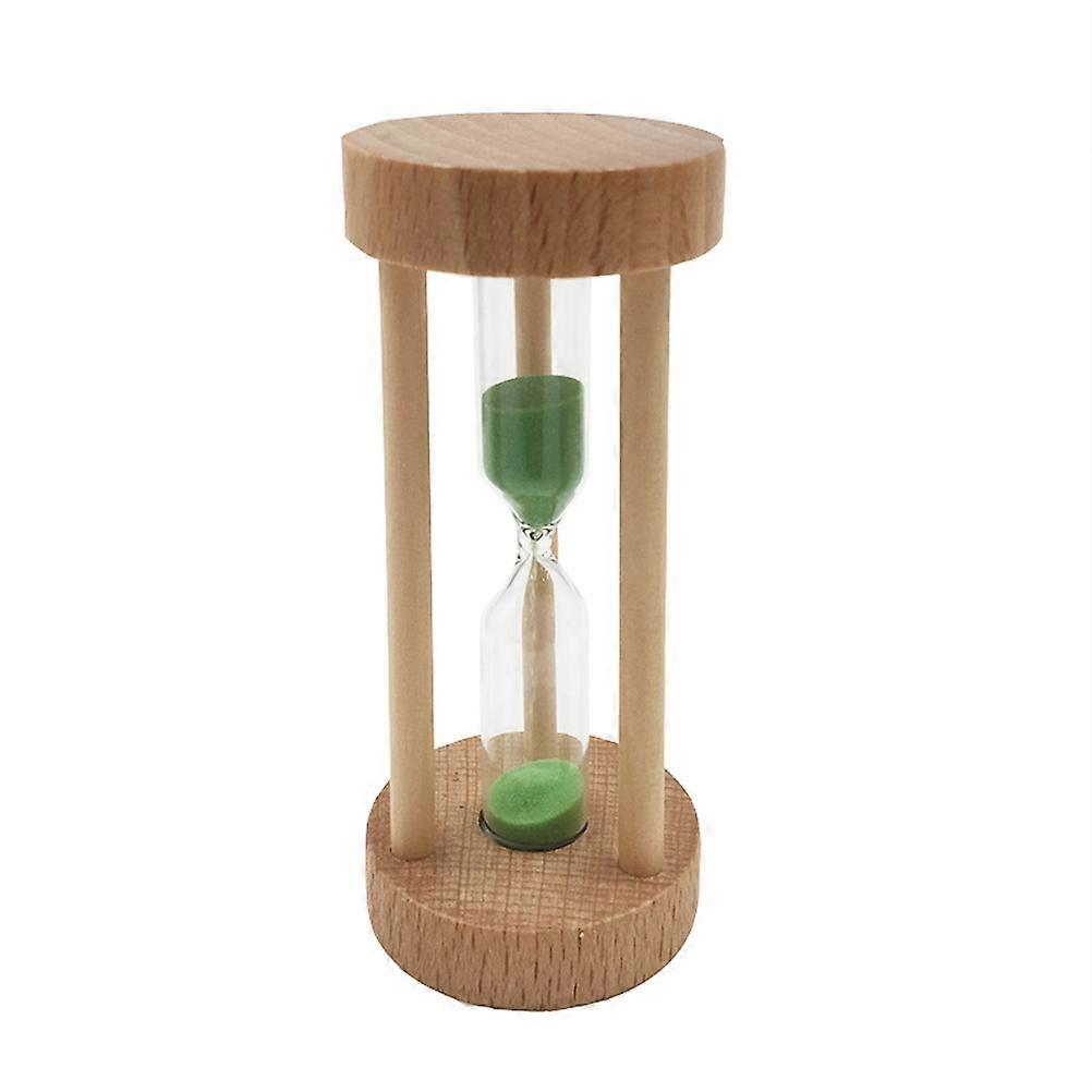 Sablier en bois vert de 3 minutes, décoration de table et de bureau