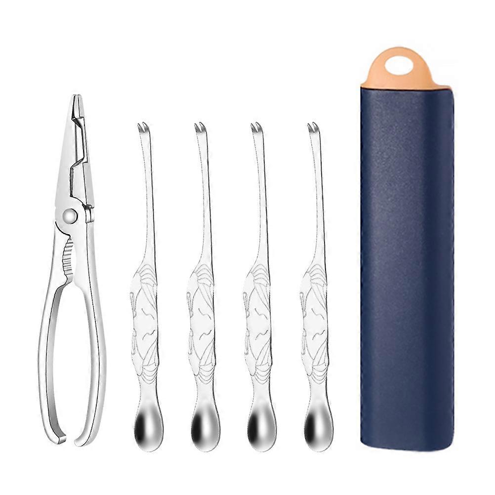 5 Pcs Household Tool Set Crab Leg Scissors Seafood Tools Seafood Crackers Crab Leg Tools Crab Tool