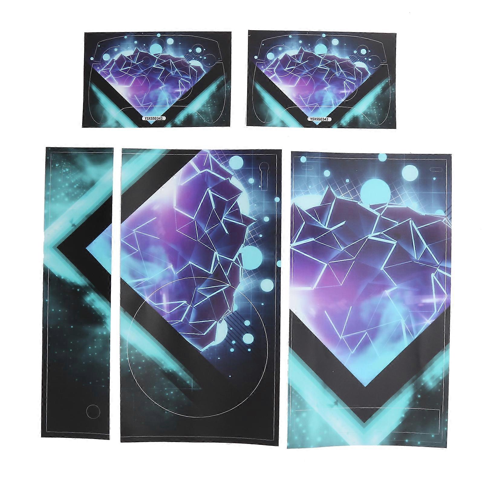 Geometric Figure Pattern Decal Protective Skin Sticker For Xbox Series S Controller And Console