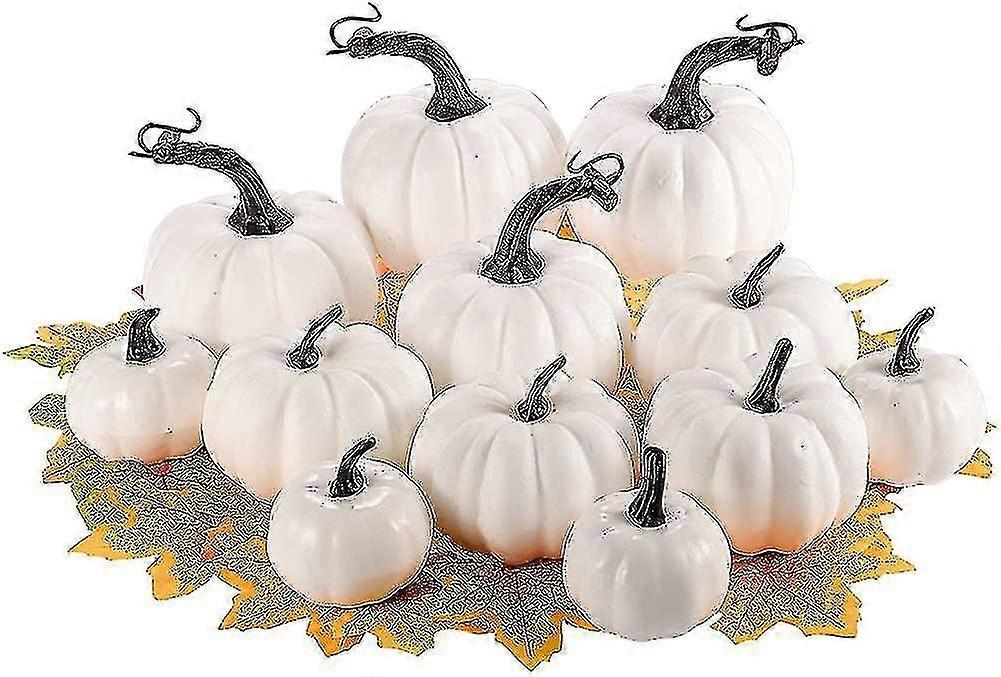 32pcs Autumn Fall Decorations.mini Artificial Pumpkins. Maple Leaves For Fall