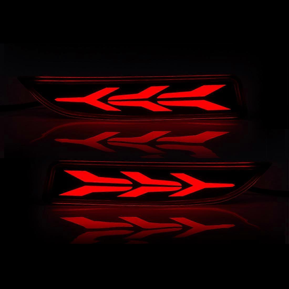 LED Rear Bumper Reflector Light For Toyota Avalon 2019 2020 2022 2022 Brake Warning Dynamic Turn Signal Auto Running Lamps 12V