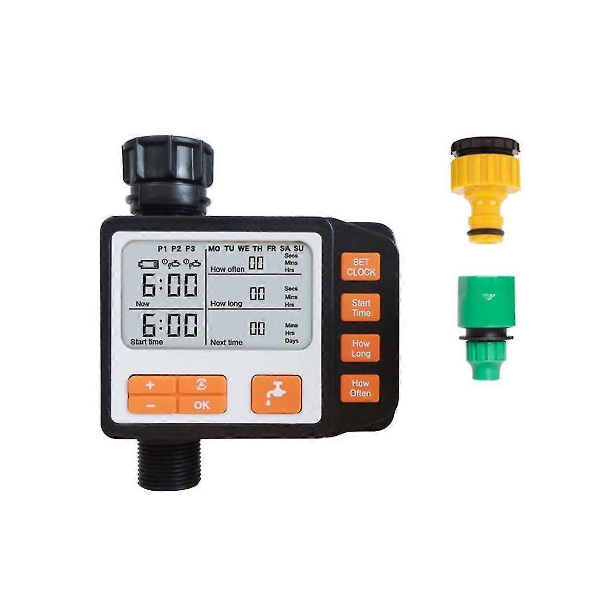Automatic Irrigation Watering Timer Outdoor Programmable Garden Controller Screen Display Waterproo