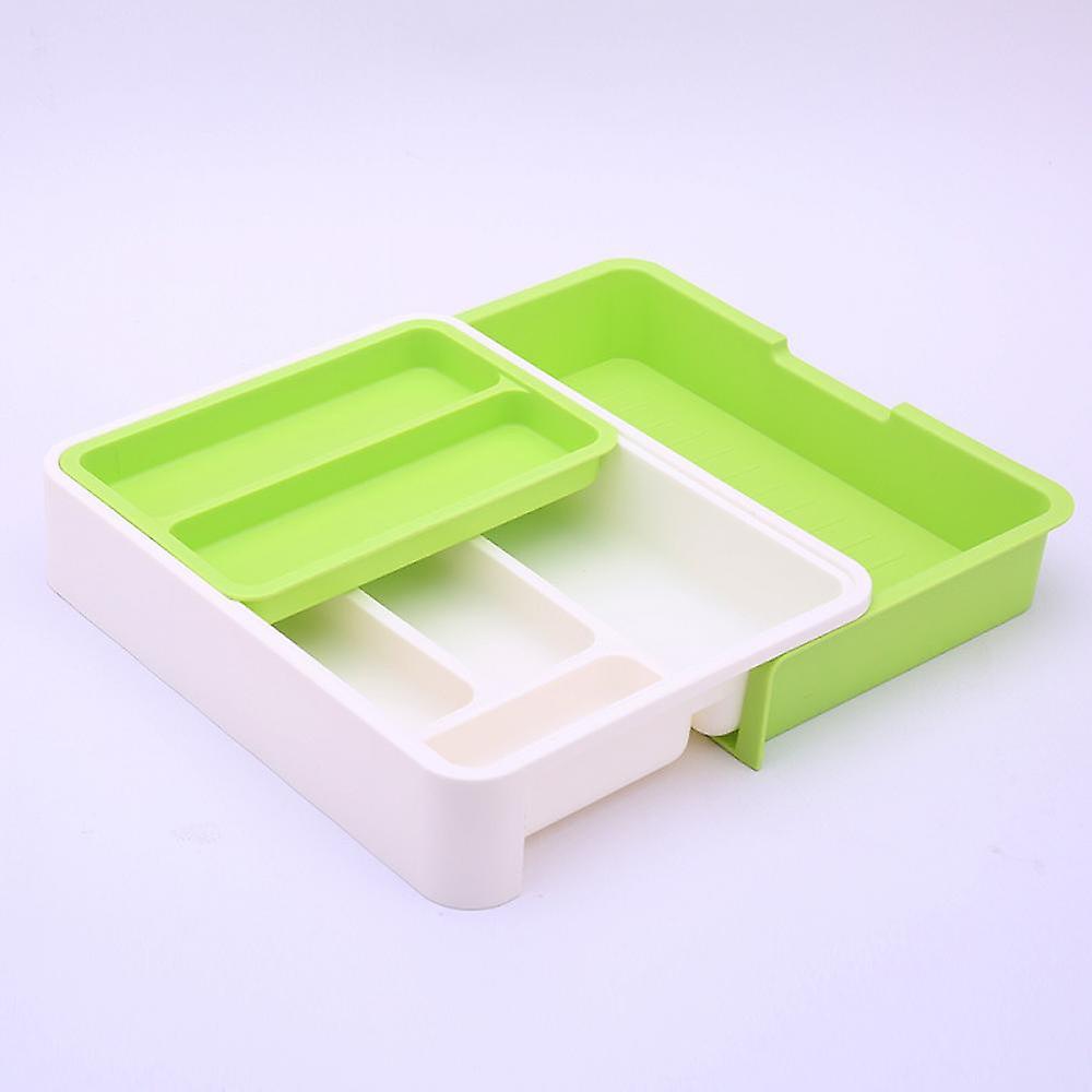 Plastic Kitchen Drawer Organizer Multifunctional Space Saving Utensil Tray Holder for Silverware and Knives