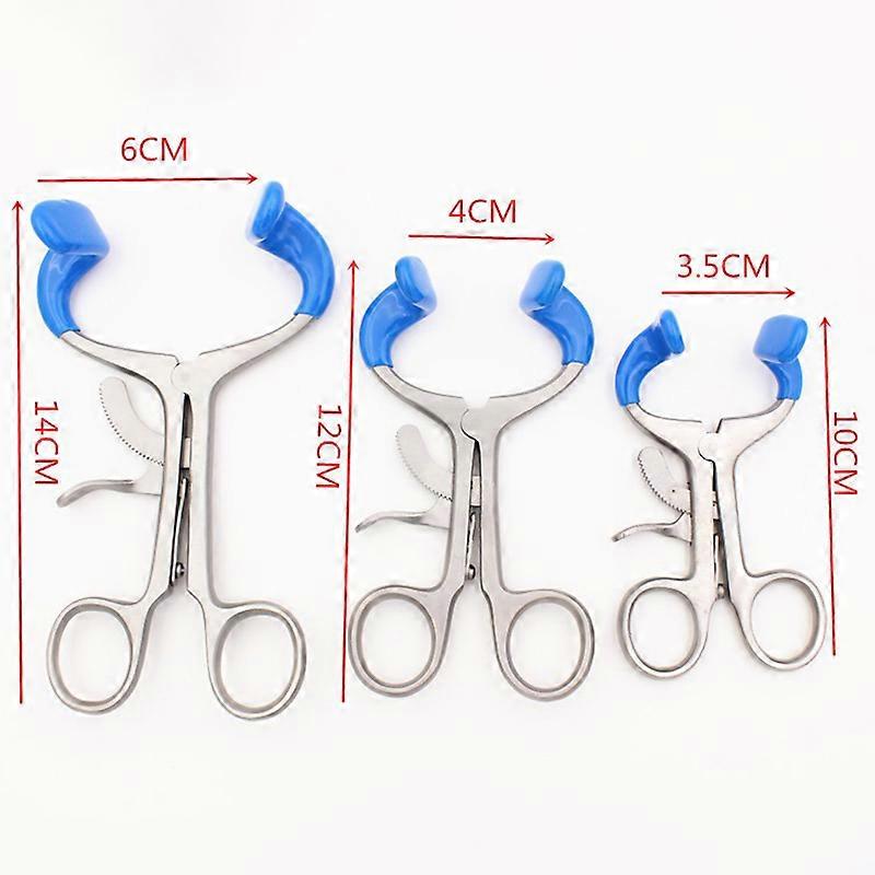 3pcs Dental Mund Retraktor Kieferorthopädischer Öffner Oral Edelstahl Häutung Kratzfest Chirurgisches Instrument Knebel Wange Lippen Rückzug S-1 M-...