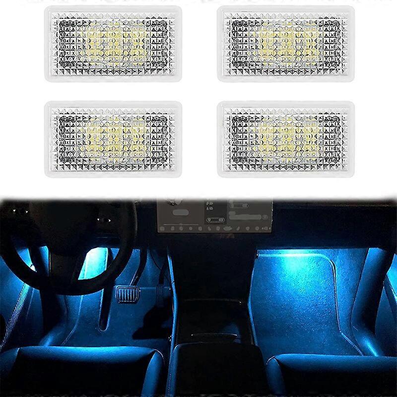 For Tesla Model 3 Y S X LED Interior Footwell Light Ultra Bright Puddle Door Bulb 2017- 2023 Upgrade Trunk Lamp Accessories Motor Vehicle Lighting