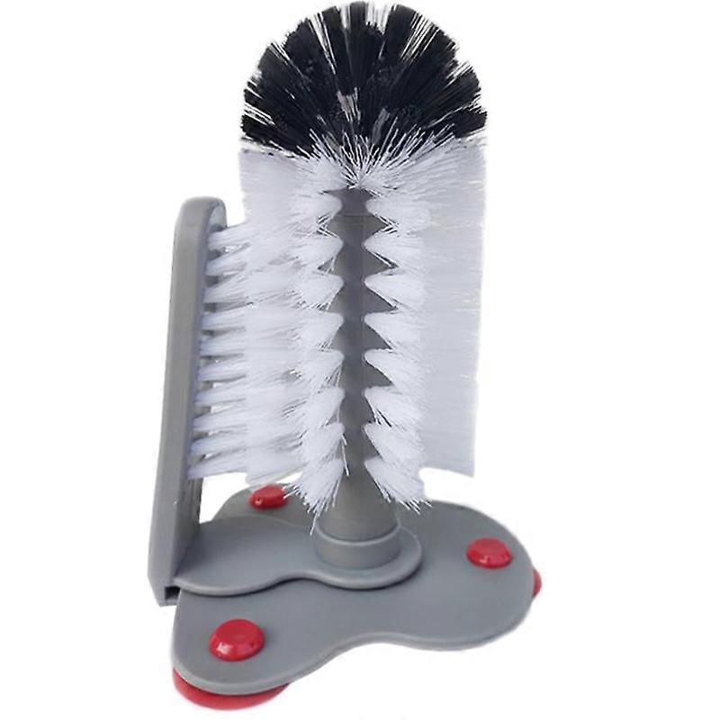 Double-Headed Sink Cup Brush Sucker Kitchen Cleaning Supplies Rotating Wine Cleaner Cup Scrubber