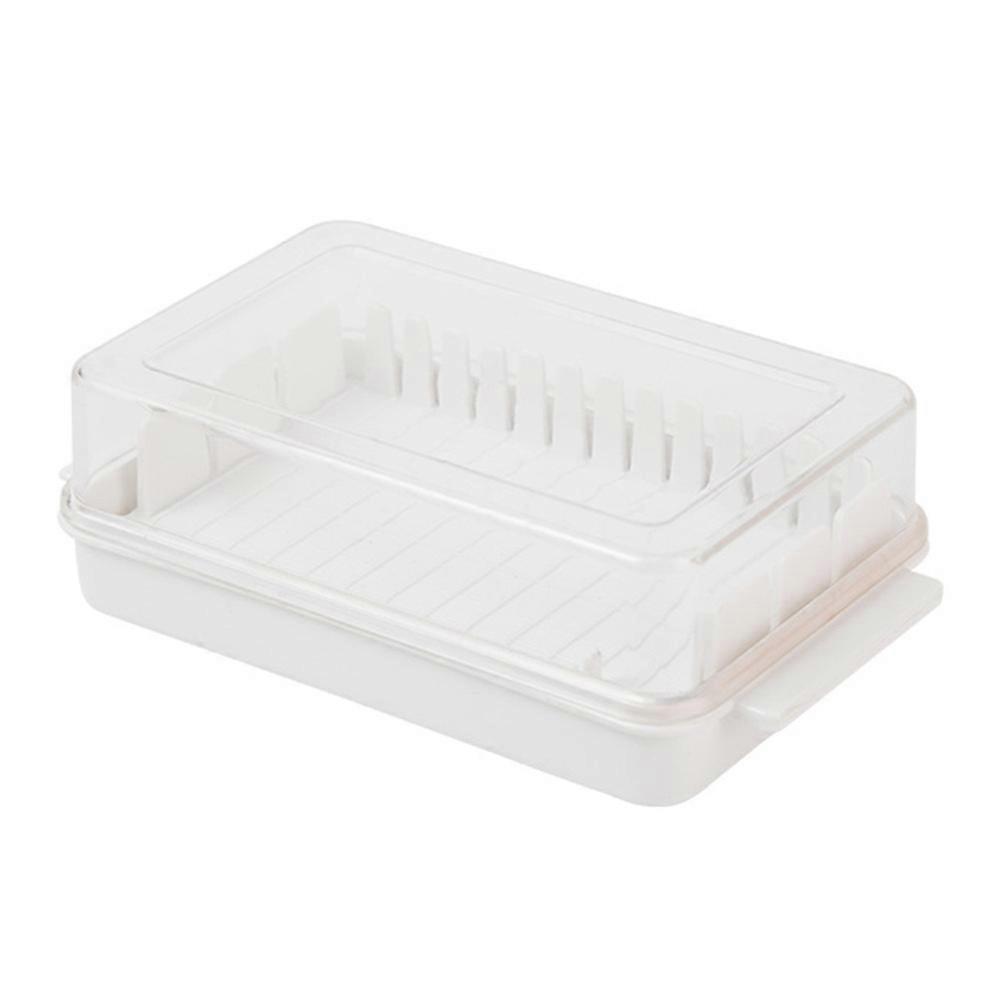 Cutting Storage Box Dish Cutter with Lid Transparent Cheese Slicer Tray Container Household Kitche