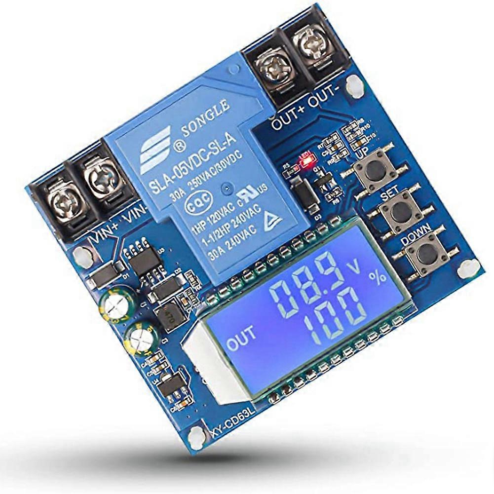 Low Voltage Cutoff, DC 6V-60V Low Voltage Protector Disconnect Switch Discharge Protector for Lead