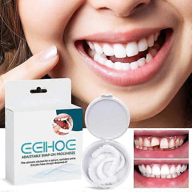 Adjustable Snap-on Dentures, Veneers Denture Braces Plus Denture Cases, Temporary Fillings Braces Interdental Fillings Straightening Dentures Kit