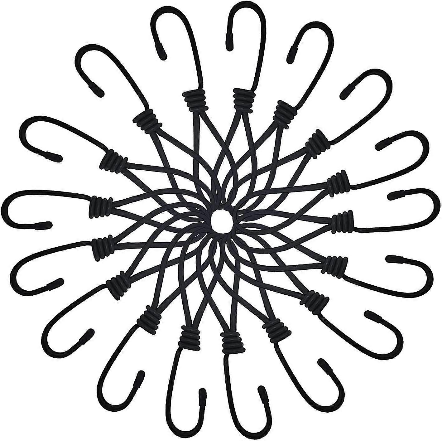 30 Pieces Bungee Cords With Hooks, 16cm Rubber Bands, Bungee Bands For Fixing Tarp, Camping, Tent, Pavilion