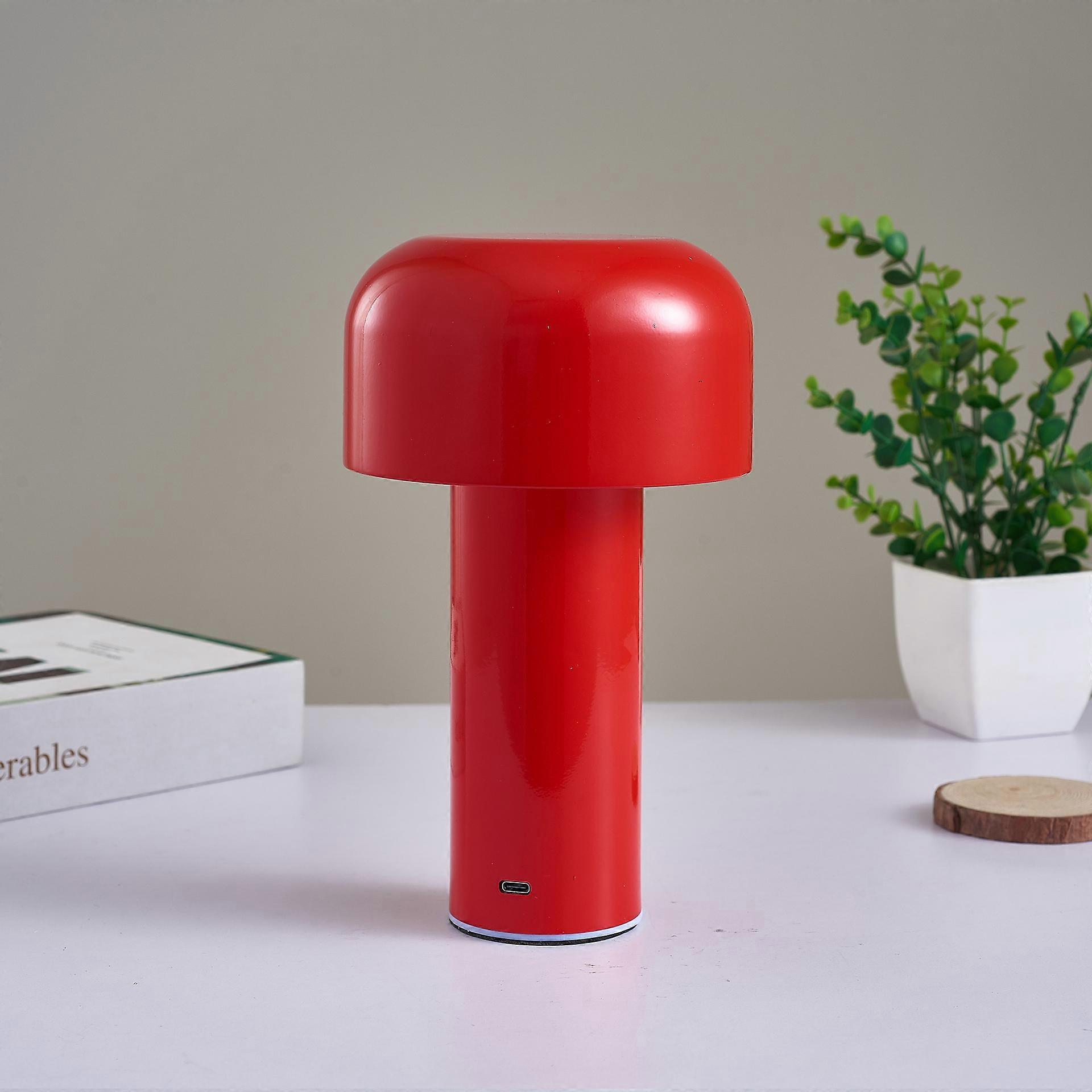 Portable Wireless Touch Rechargeable Desk Lamp Usb,Red