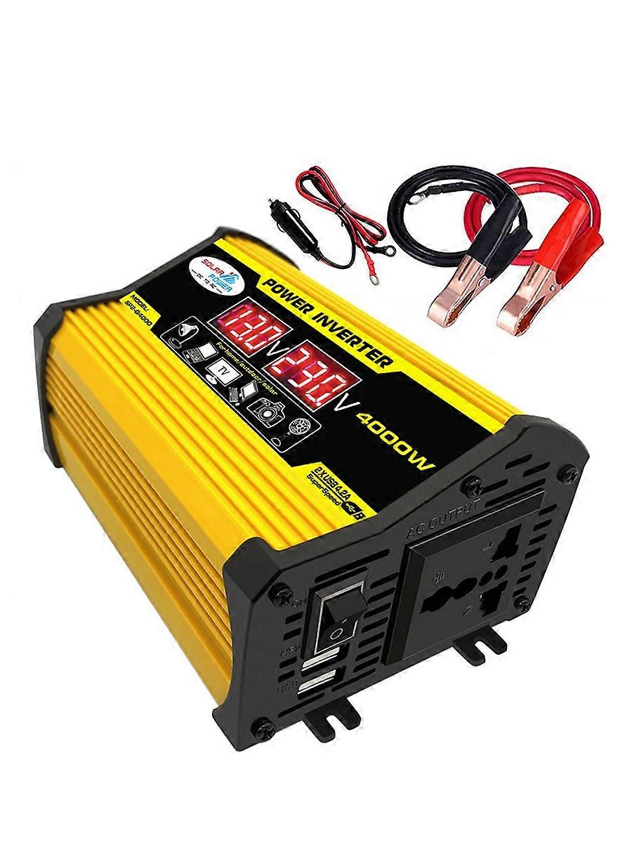 Inverter Car Power Inverters DC12Volt To AC110/220Volt Transformer 4000W Modified SineWave Inverter LED Display Auto Inverter Car Generator