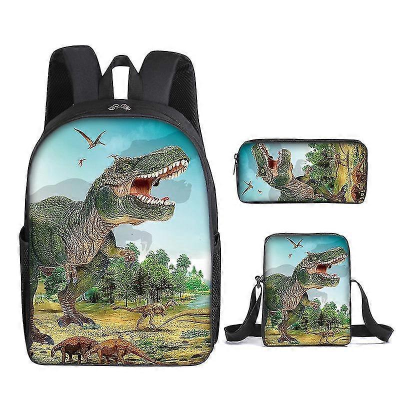 Dinosaurier Schultasche Kinderrucksack oder Lunchtasche oder Federmäppchen oder 3pcs Set Dinosaurier Print Rucksack für Kinder