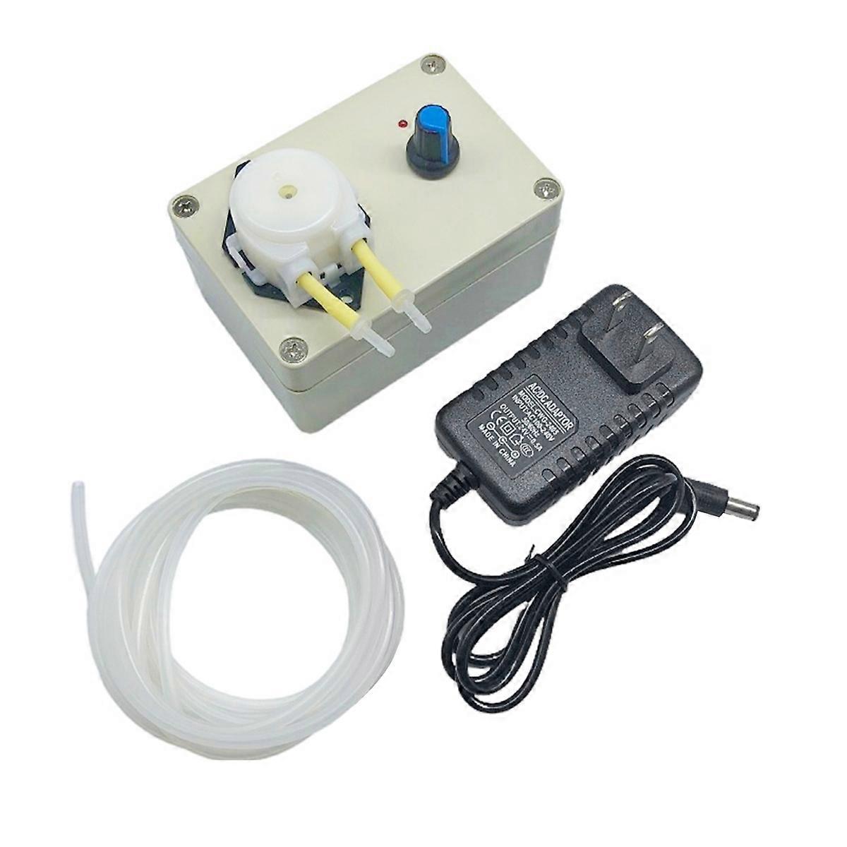 Peristaltisk pumpe med justerbar hastighed 12V/24V justerbar hastighed titreringspumpe doseringspumpe US-stik