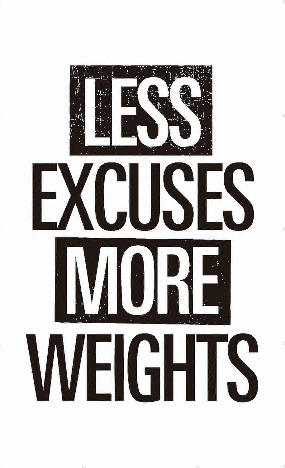 90*150cm less excuses more weights flag
