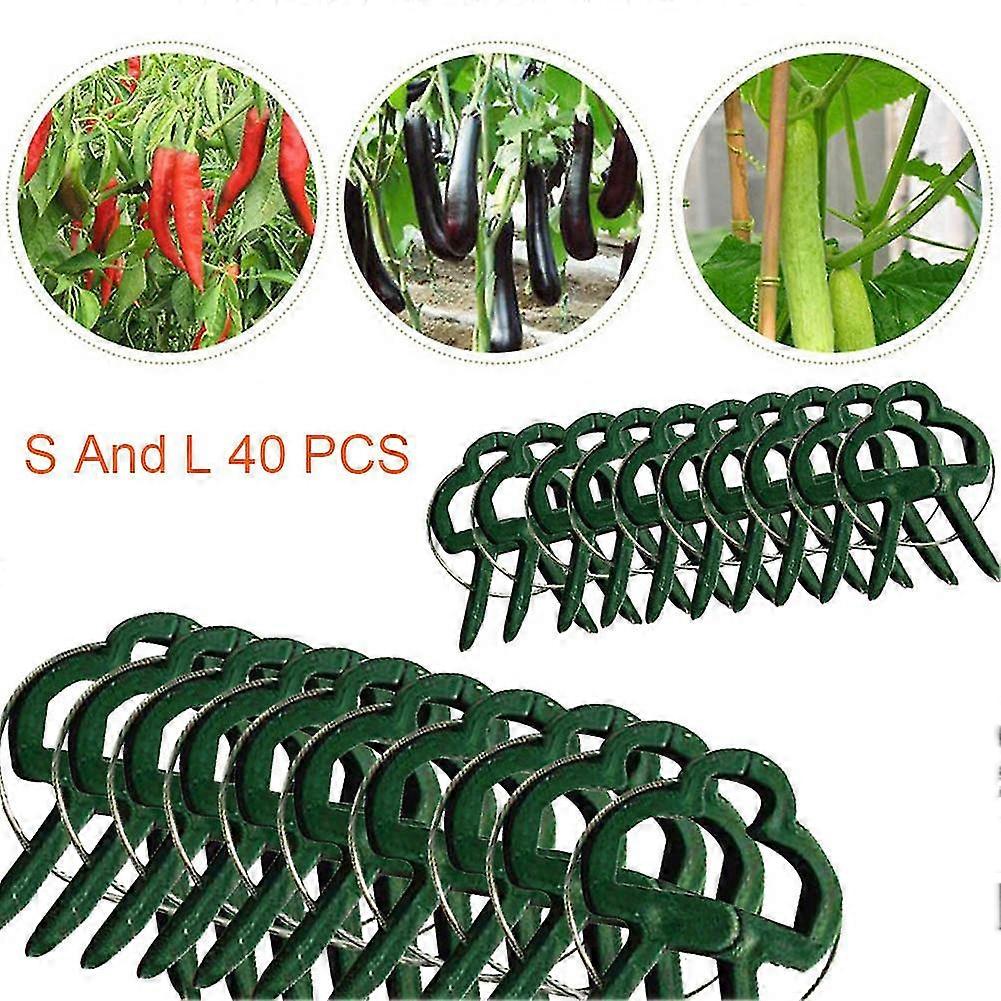 20 Pcs Reusable Garden Plant Fixed Clip Support Fastener Vegetables Flowers Bound Clamp New -T