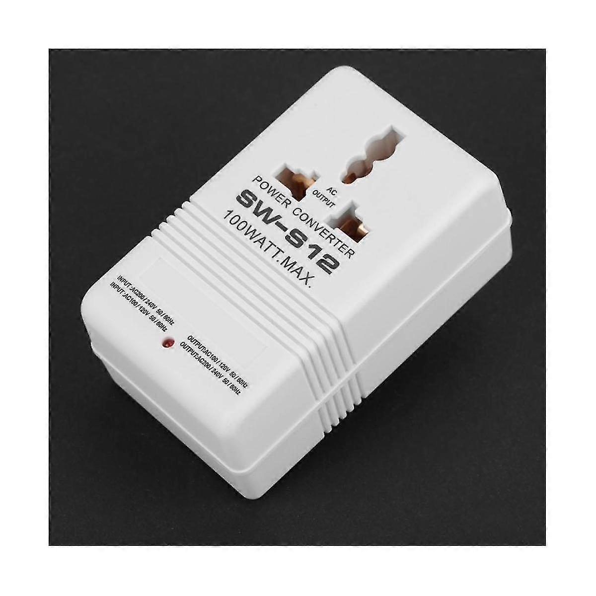 Trasformatore convertitore di tensione step-up down da 110 V/120 V a 220 V/240 V, 100 W, doppio canale, P