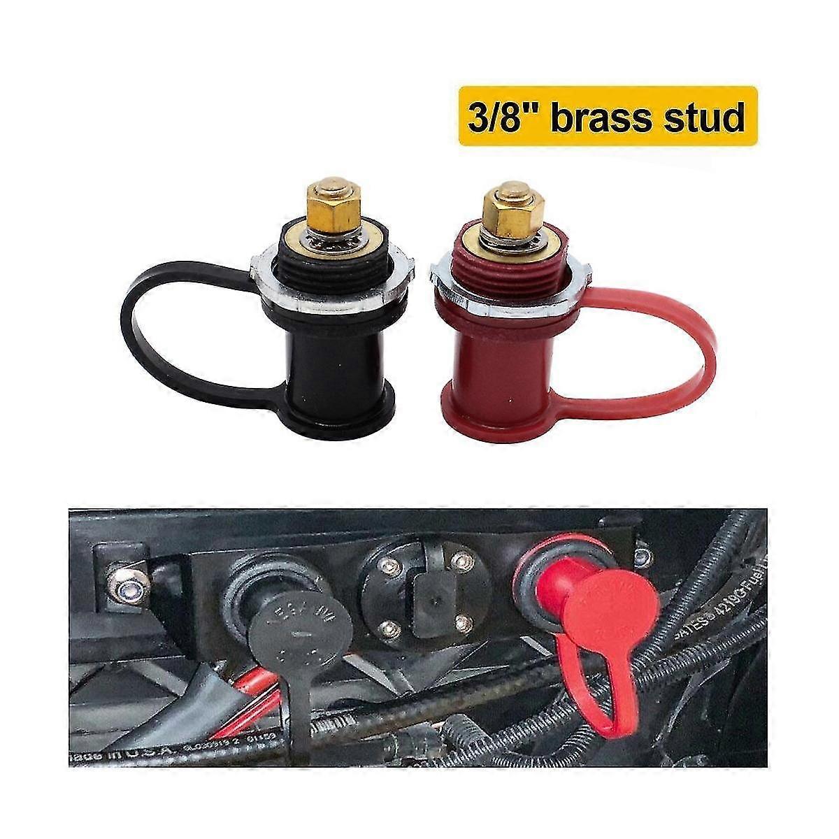 1 Pairs Remote Jumper Battery Terminals Junction Charging Post Connector 3/8 Inch Stud