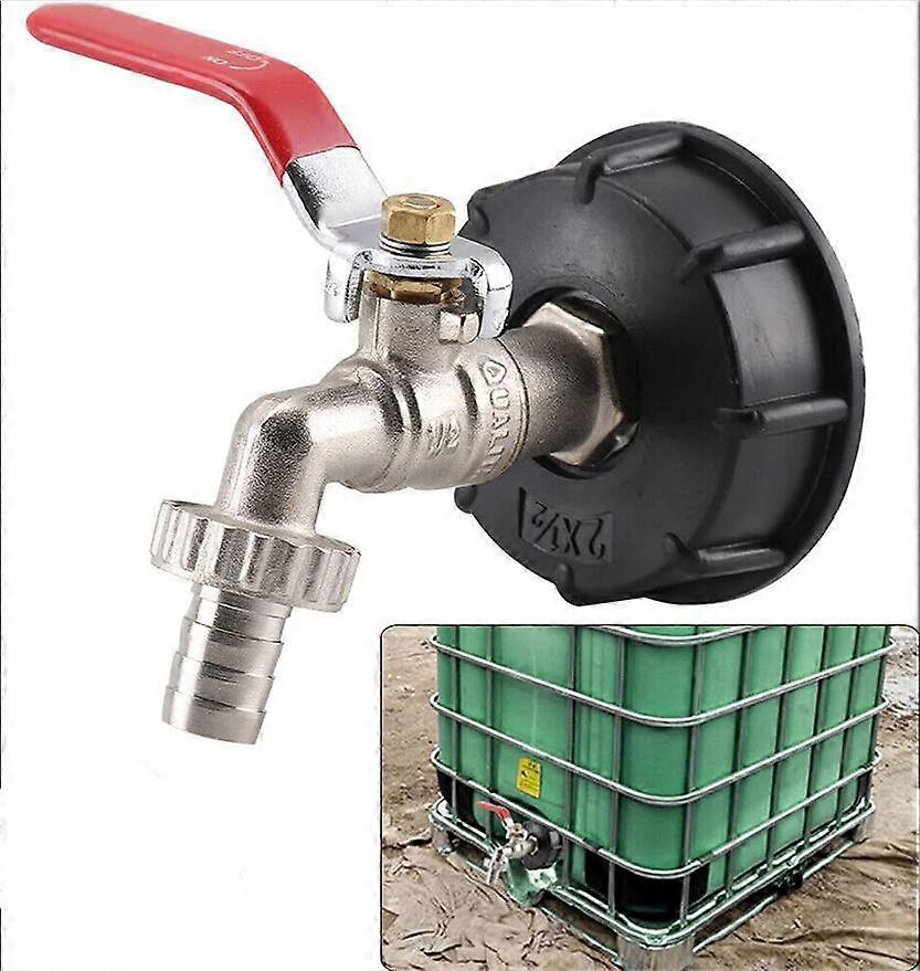 S60x6 IBC drainage box adapter, for brass garden mixer hose connection, water tank connection