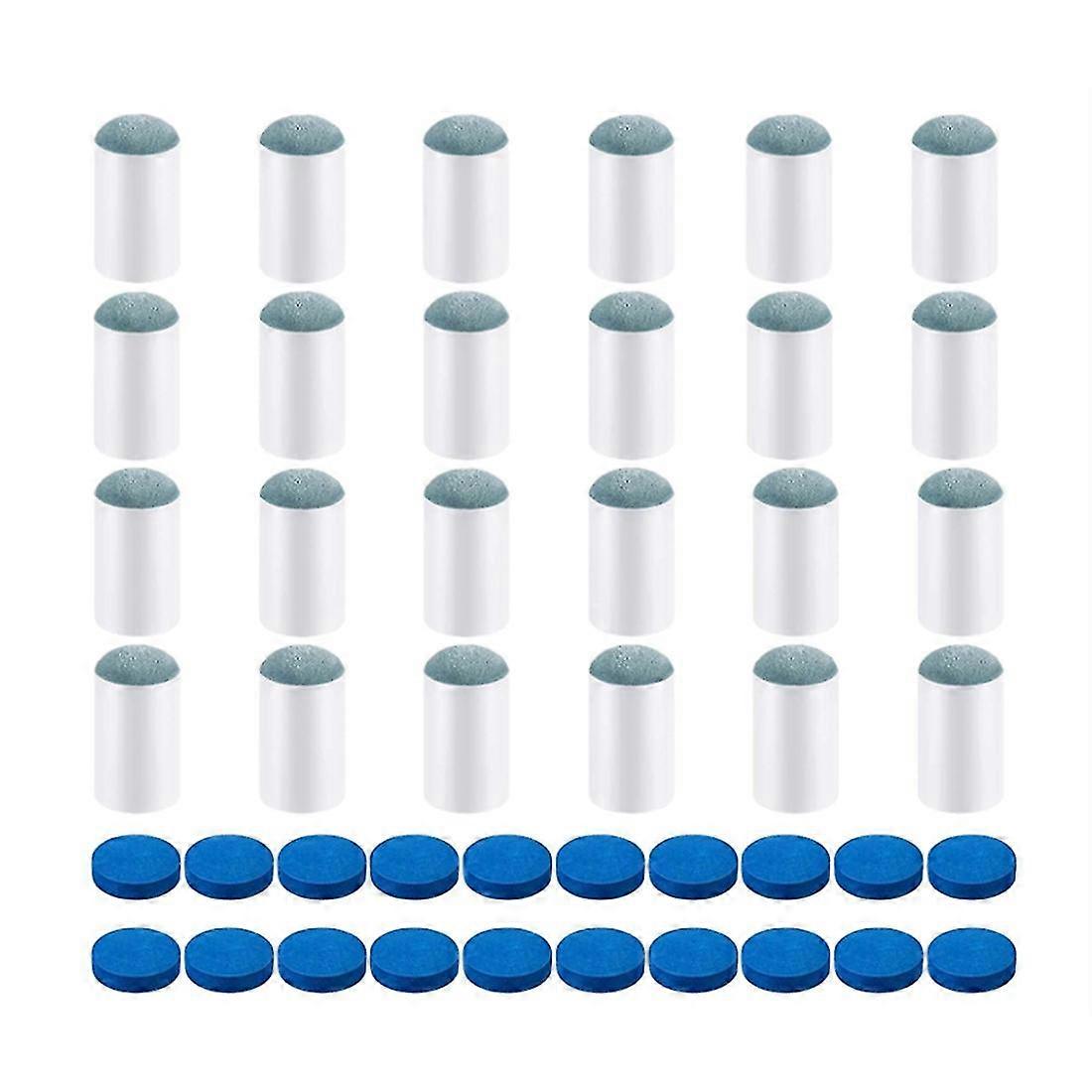 100 Pcs Slip-on Cue Tip Replacements For 13 Mm Cue Tips And 50 Pcs 13 Mm Blue Cue Tips Replacement