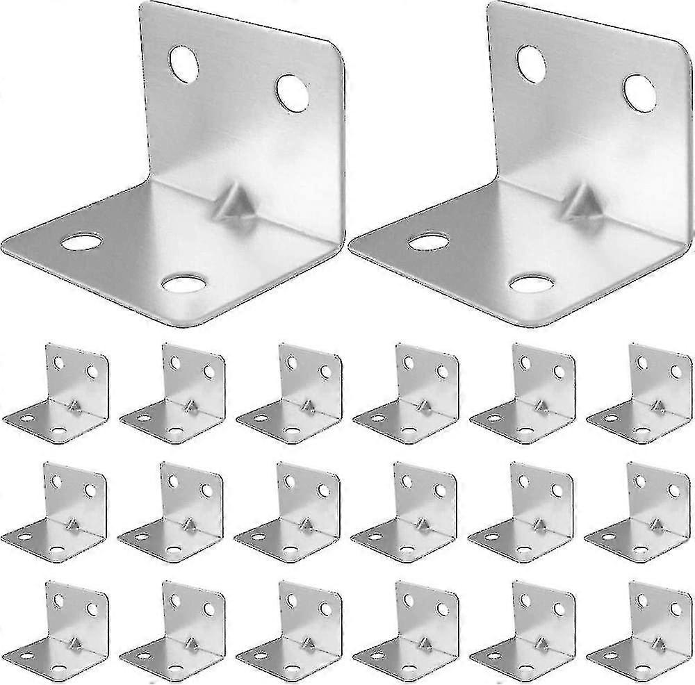 20 Corner Brace Angle Brackets Stainless Steel Angle Bracket For  Desk Table Bed Gift