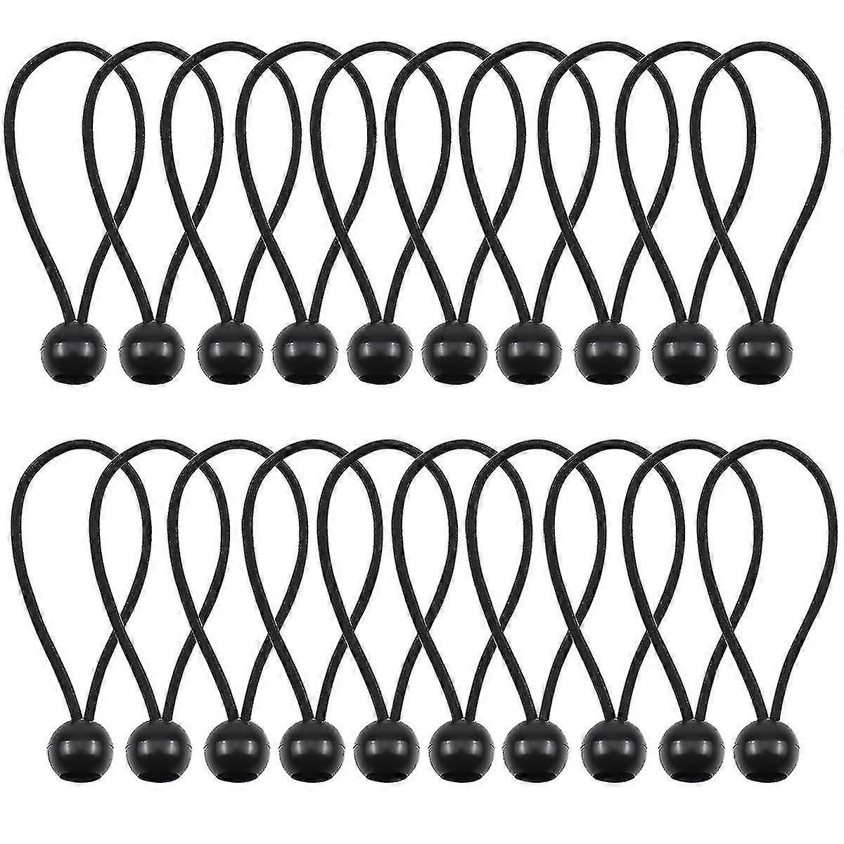 20pcs Bungee Cords,bungee Cords Ball Tarpaulin Cord Adjustable Bungee Straps For Tent, Camping