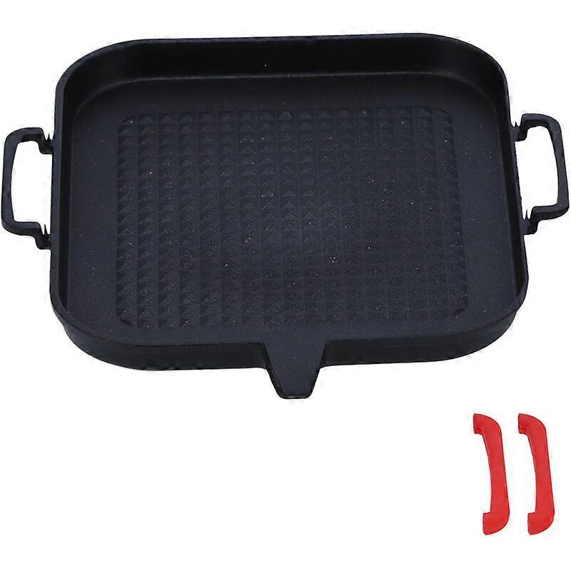 Multi-Function Portable BBQ Grill Plate, Non-Stick Cooking Tray for Home, Restaurant, Outdoor (DoubleEar Diamond Induction Cooker Cooking Tray)