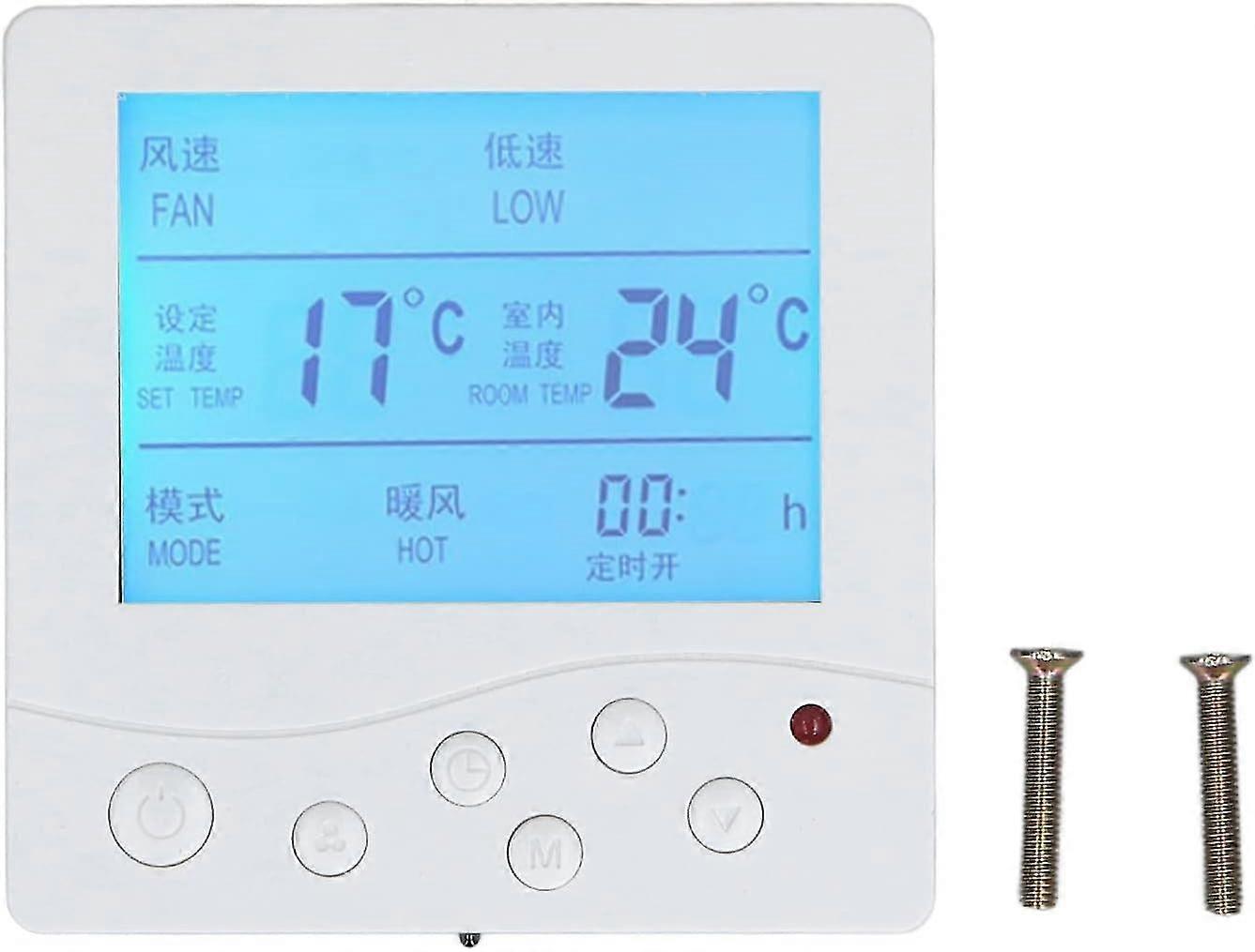 Praktischer intelligenter Temperaturregler mit großem LCD-Display, digitalem Thermostat, zuverlässiger Anti-Interferenz, AC 220V Zentralklimaanlage T