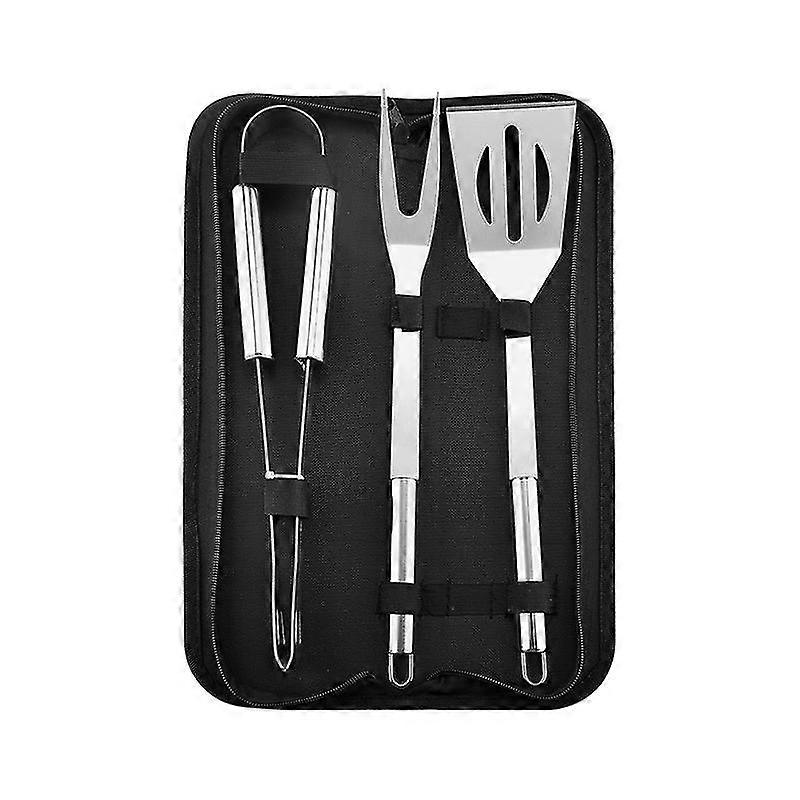 Bbq Tool Set,professional Stainless Steel Grill Accessories Set With Handle Storage Bag,camping Barbecue Grilling Utensils Kit Spatula Tongs Fork For