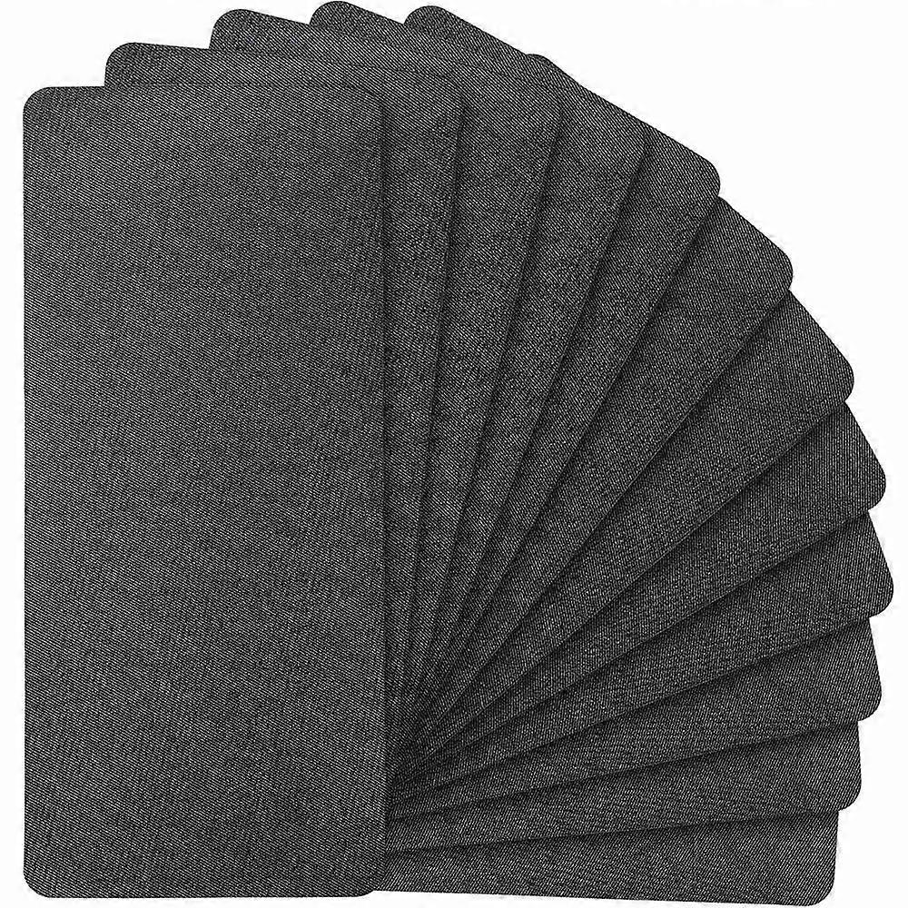 12 Pcs Iron-on Mending Fabric 4.92 x 11 Inch Iron on Clothes Patches for Mending Fix Pants Pockets