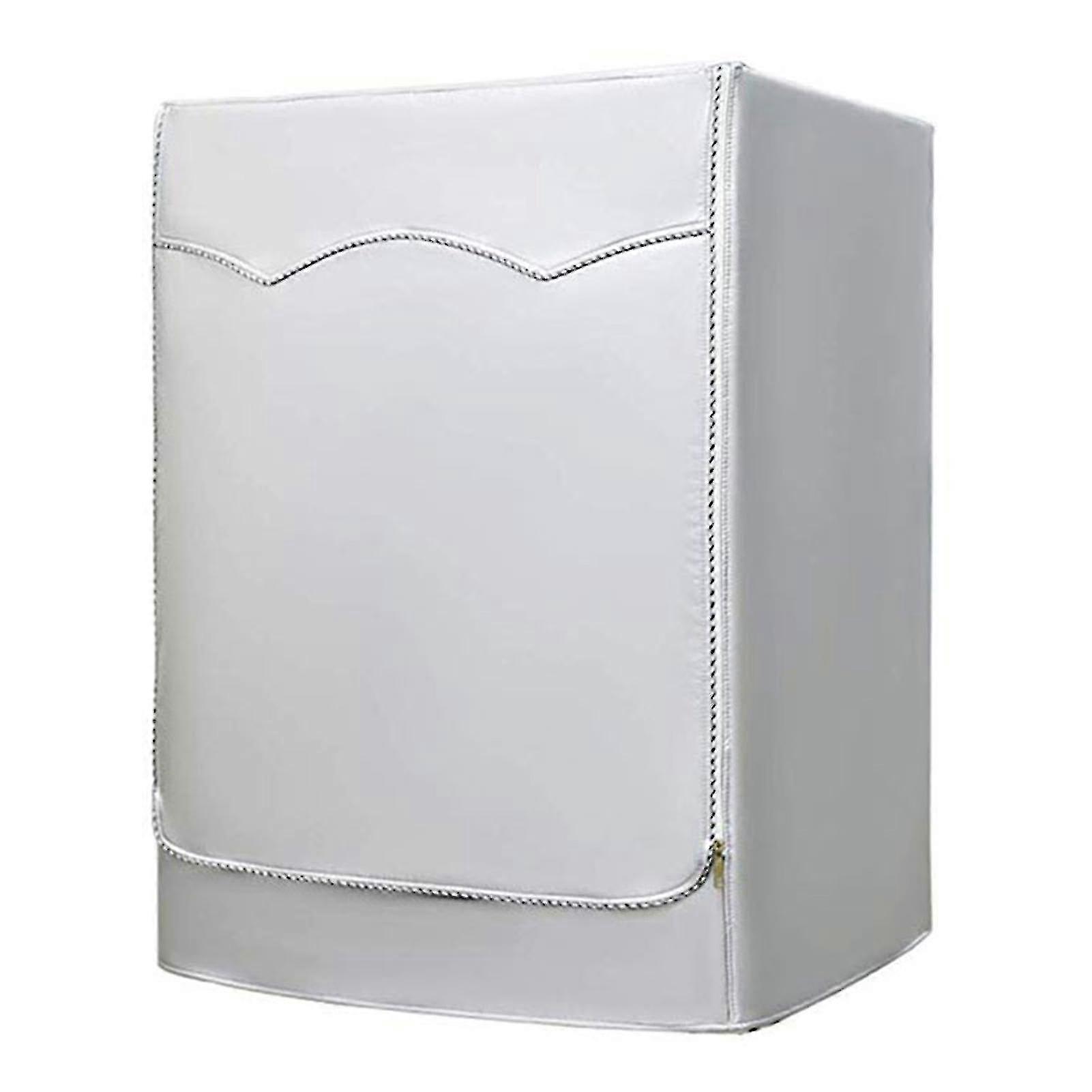 Washing Machine Cover With Front Openings Waterproof Dust Proof Silver Large Size