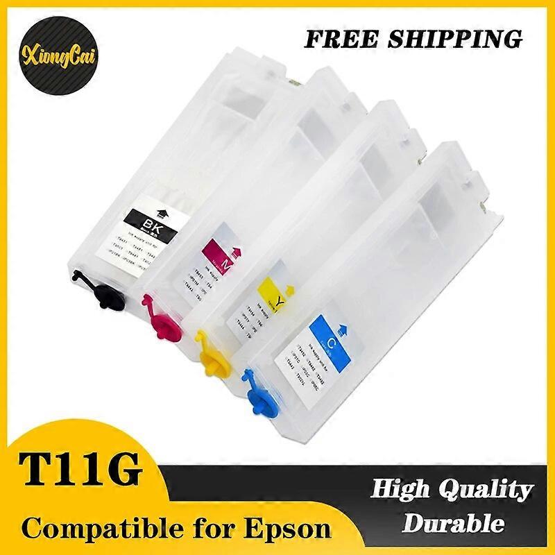 Kompatibel påfyllning bläckpatron för Epson WorkForce WF-C5890 WF-C5390 C5890 C5390 PX-S887 PX-M887 T11 IP11-skrivare utan chip