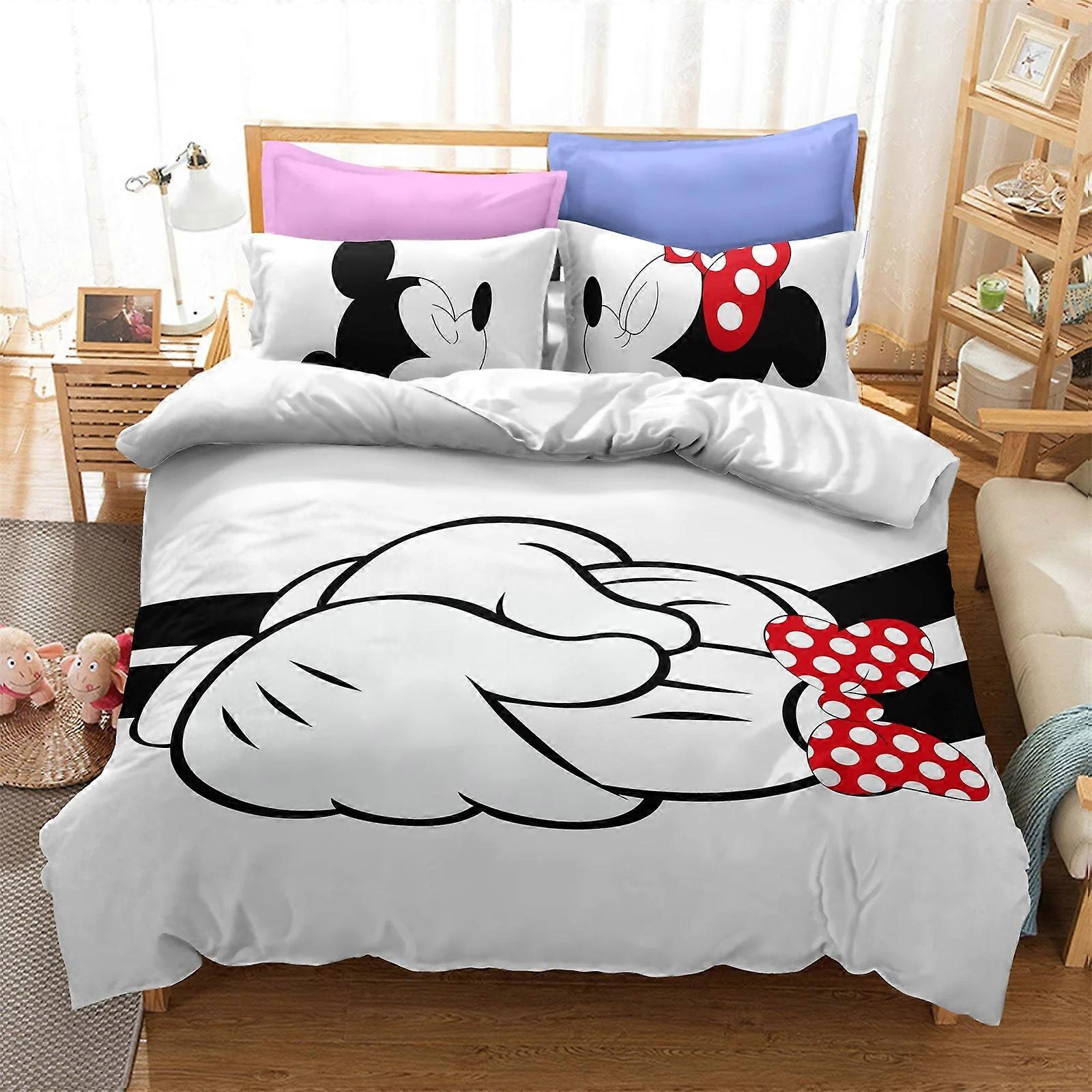 y1004 Lençóis Mickey 3D Digital Impresso Conjuntos de Cama Têxteis para o Lar Capa de Edredão Capa de Cama Capa de Edredão Fronha Conjuntos de Cama Lençóis vvb1004