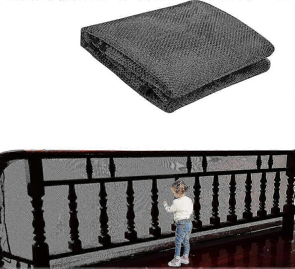 階段セーフティネット、階段セーフティネットチャイルドバルコニー(ブラック75cmx300cm) XXF