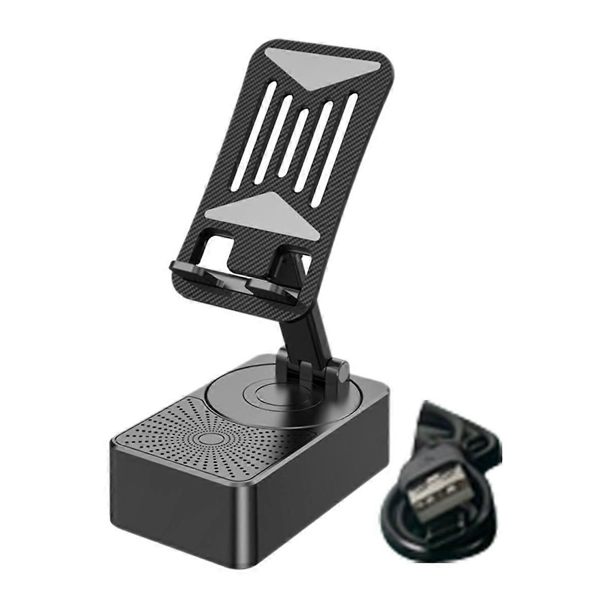 Supporto per cellulare 3 in 1, supporto portatile pieghevole per cellulare con altoparlante Bluetooth, ricarica per cellulare