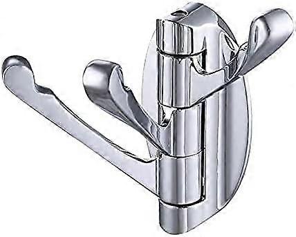 Solid Metal Multi-Function Hook 2-Part Folding Swivel Arm Hook With Three Folding Arms (Brushed Nickel)