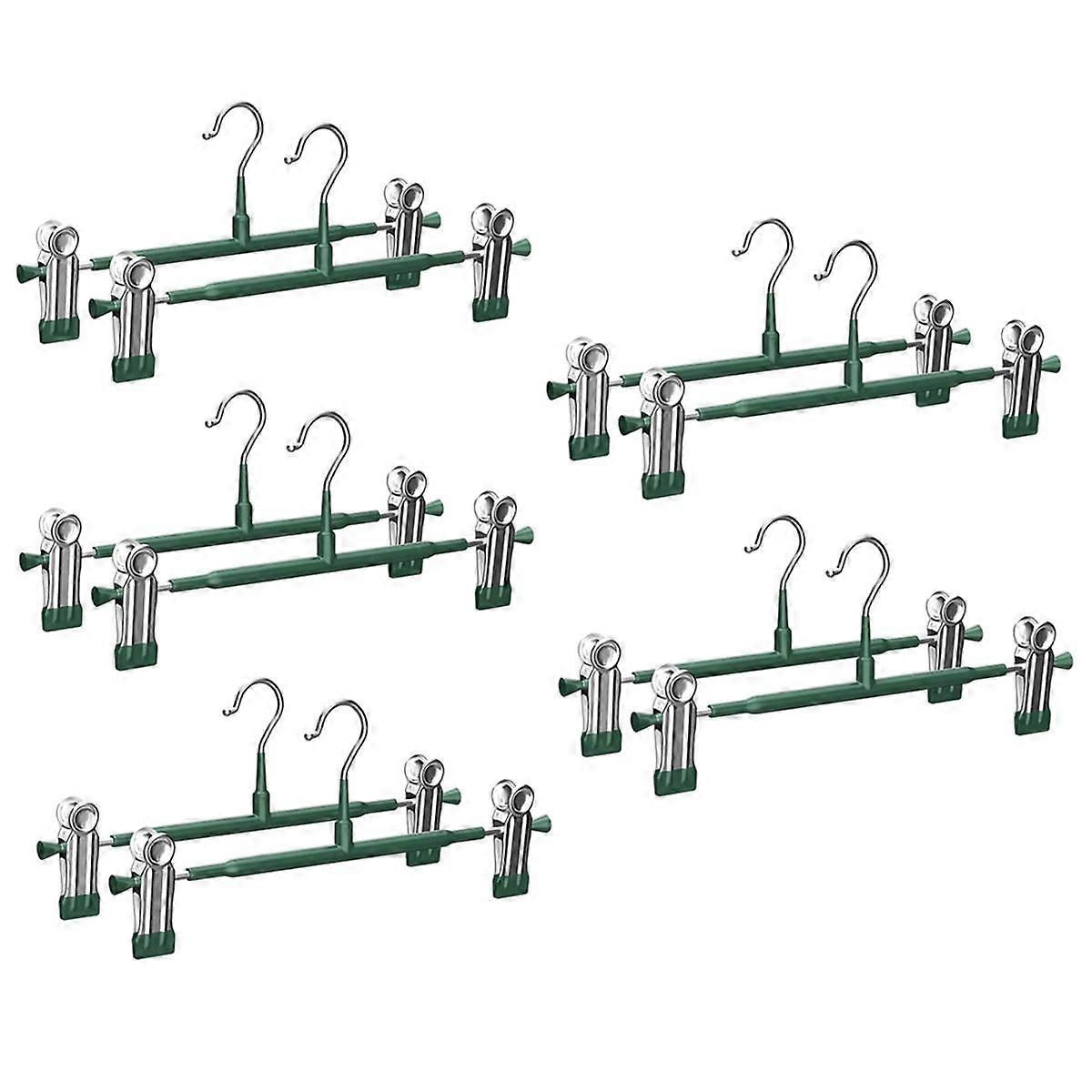 Clothes Pants Hanger Space-Saving 360-Degree Rotating Hook Skirt Clip Adjustable Clamp Hanger