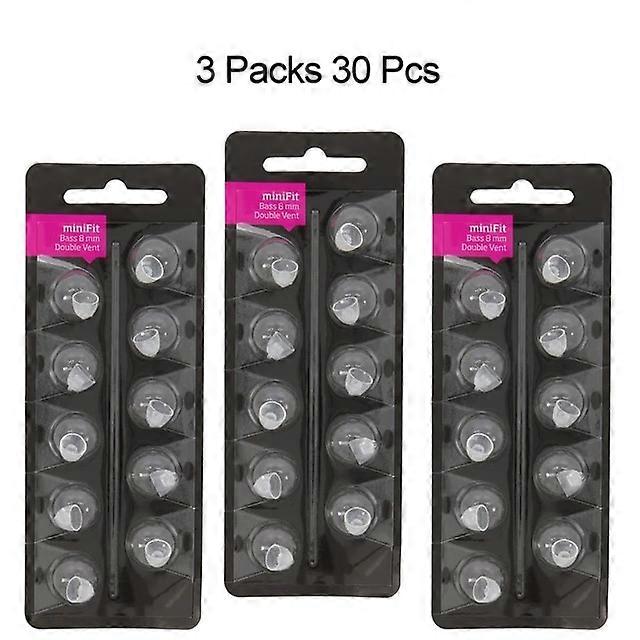 Dômes d’aide auditive pour dômes de basse Oticon MiniFit à double évent (8 mm) Dômes universels pour fournitures d’appareils auditifs Oticon