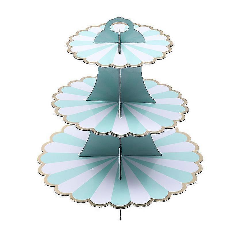 2 Pieces Disposable Three-Layer Paper Cake Stand Disposable  Cake Dessert Stand