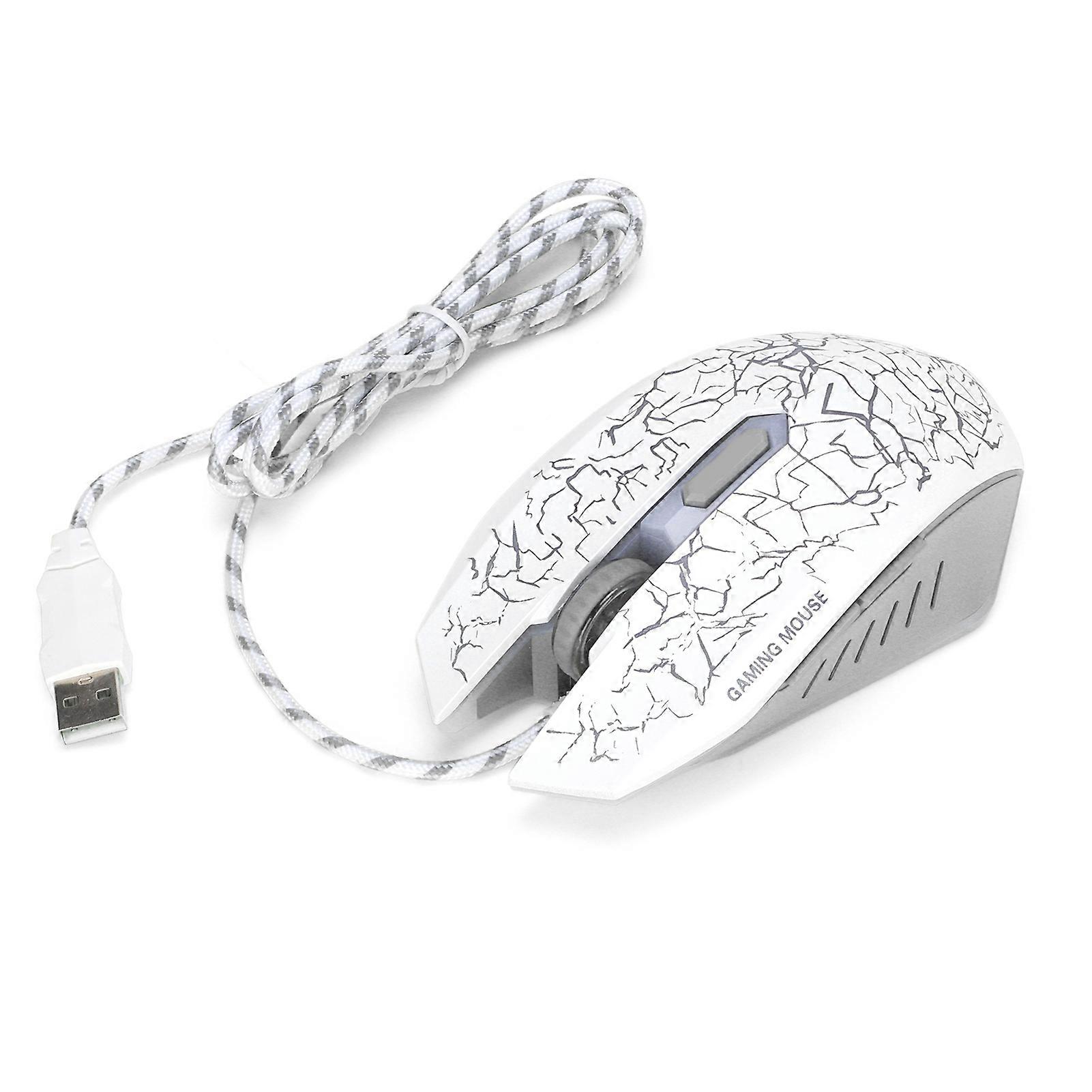 Wired Gaming Mouse USB Ergonomic 3200 DPI Adjustable RGB Optical Computer Accessory