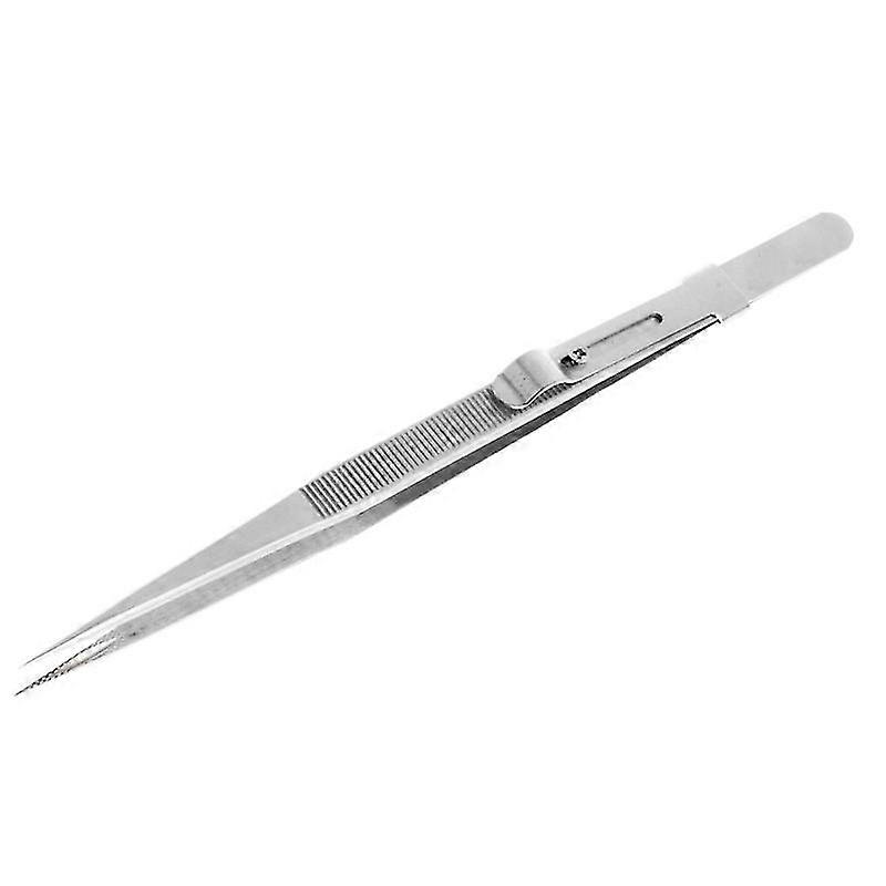 Jewelry Tweezers Concave Groove Diamond Stainless Steel Adjustable Craft Tools