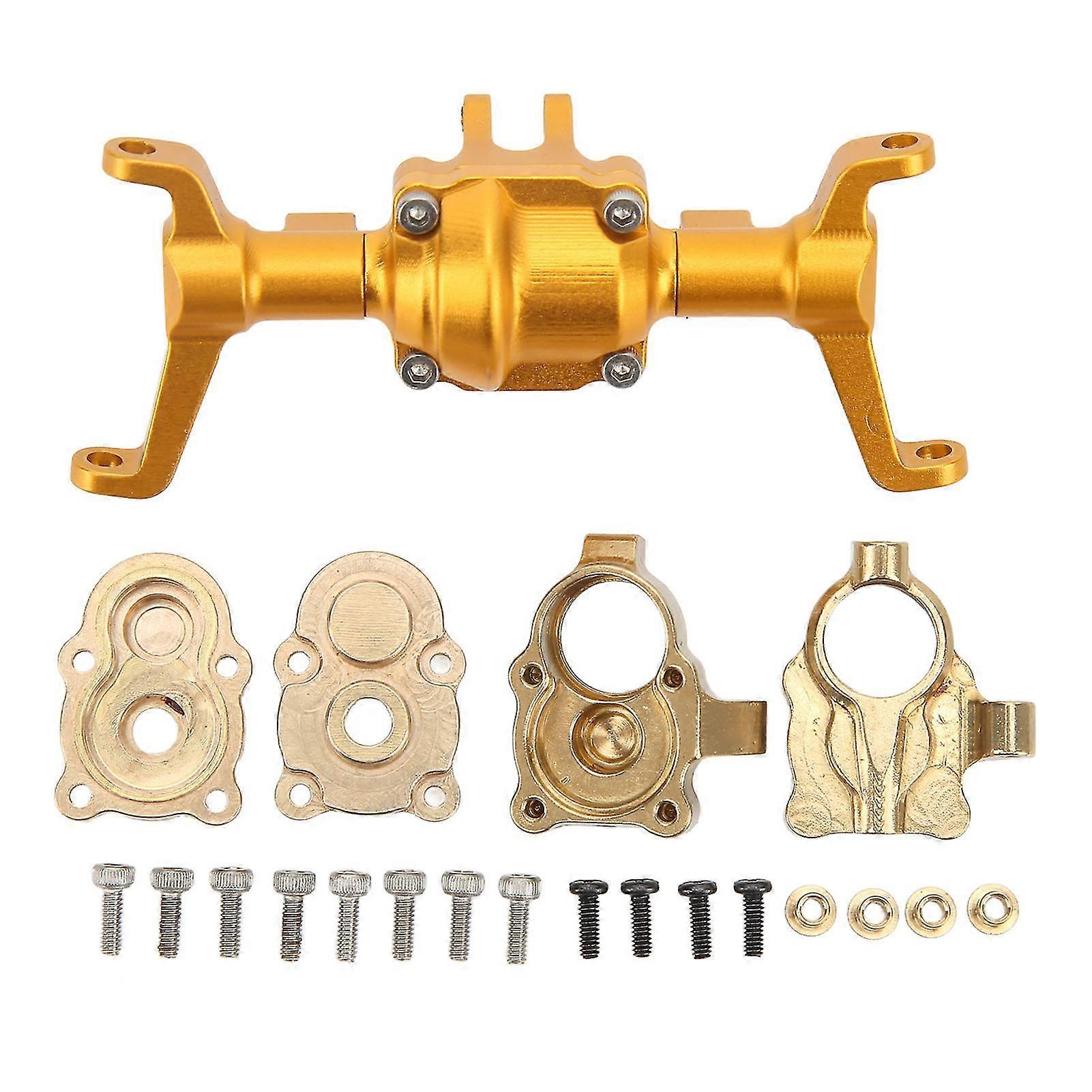 CNC RC Car Metal Front Axle Housing Set for FMS Xiaoqi FCX24 124 Half RC Car - Gold