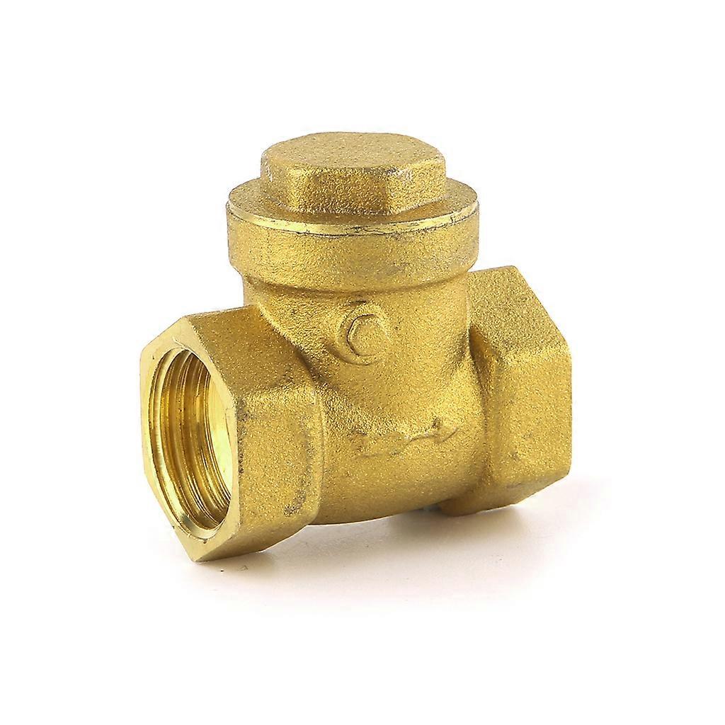 Golden horizontal check valve Brass non return valve 1/2"